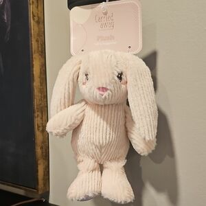 Carried Away Cream & Purple Floral Plush Bunny Stuffed Animal By Stepping Stones